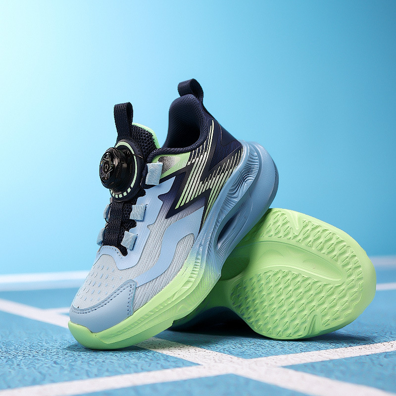 2025 nuevas zapatillas de corrida de moda botón giratorio de tendencia universal de otoño zapatos deportivos de red doble zapatos para niños zapatos para hombres y mujeres