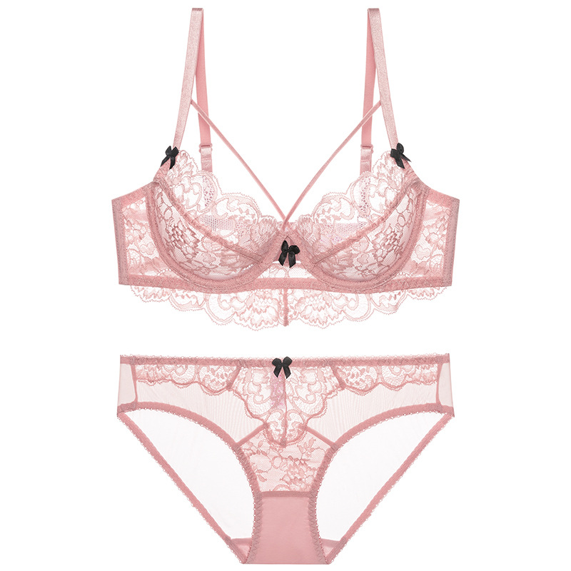 Sujetador francés más tamaño de las mujeres encaje arco la muchacha Correa hombro desgaste exterior pecho conformación pequeña ropa interior traje