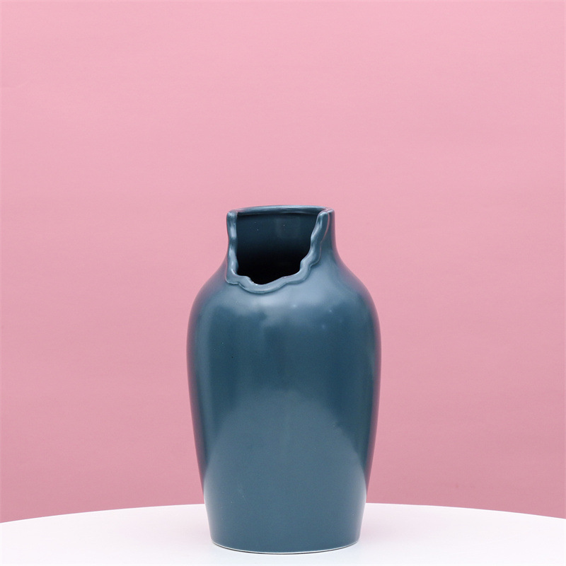 Estilo nórdico florero de Cerámica Arte de La Flor Blanca artesanía creativa hogar sala de estar decoración arreglo de flores secas transfronteriza