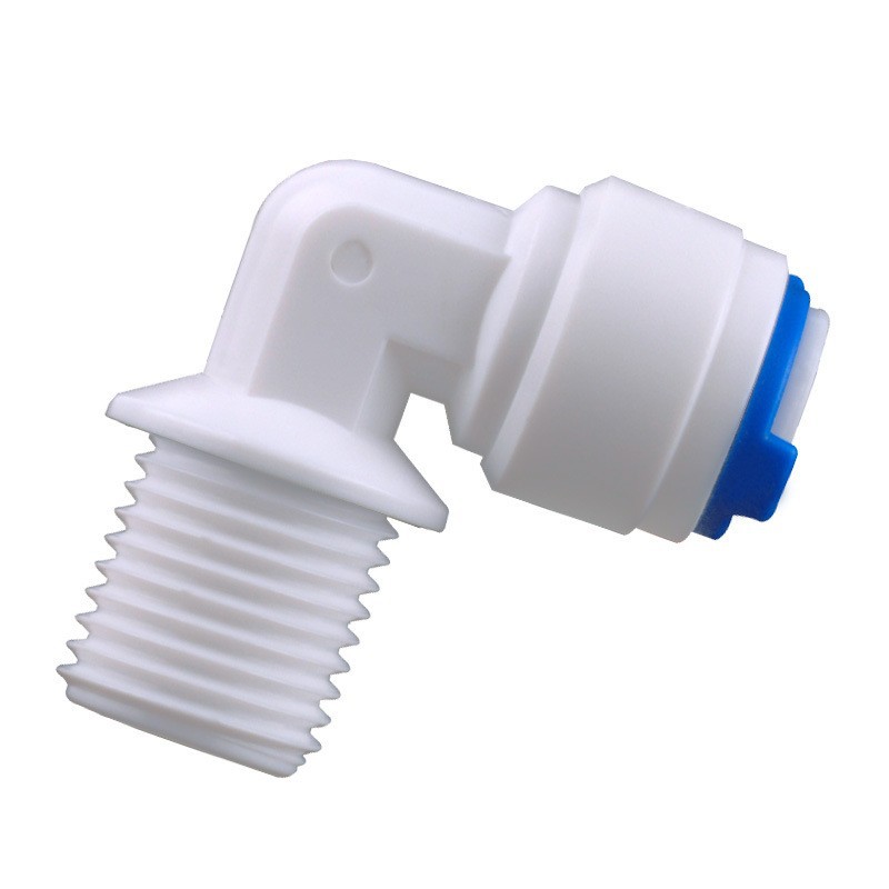 Los dientes de dos puntos al por mayor de la fábrica giran el conector de conexión rápida del purificador de agua del codo del tubo de 2 puntos 4044