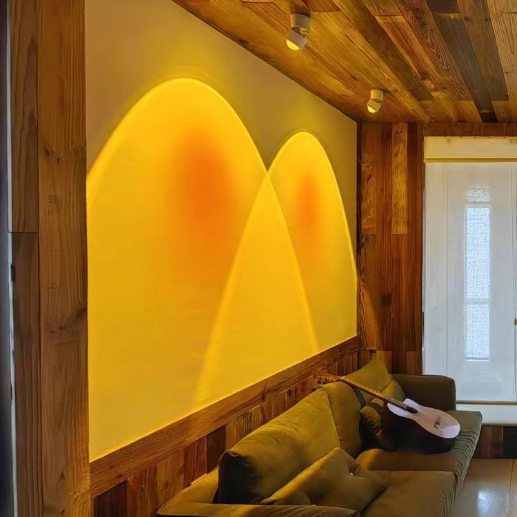 Red sol puesta de sol Spotlight arandela de La Pared ángulo ajustable comercial atmósfera lámpara Spotlight Home living room pared de fondo