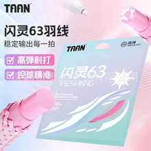 泰昂TAAN羽毛球拍线高强度极细复丝尼龙耐打羽线0.63mm线径闪灵63