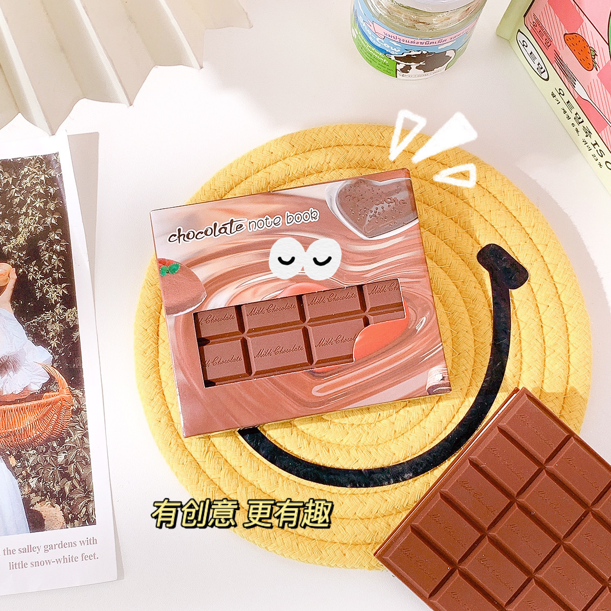 創意文具巧克力造型學生卡通可愛便簽本便利貼可撕手寫備忘錄本子