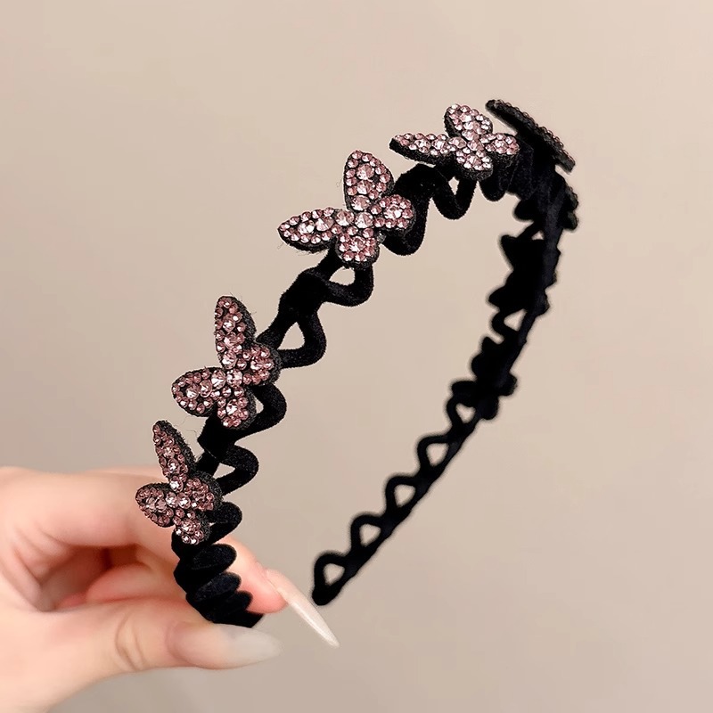 Red en línea 2025 nuevo lavado facial especial banda de cabello dientes antideslizante dispositivo de cabello de cabeza ondulado correa de cabello de altura craneal para mujeres