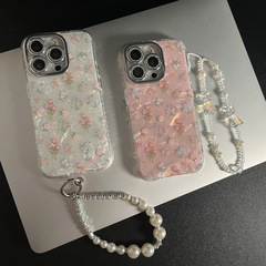 春夏チューリップ柄 iPhone 17 Pro Max用スマホケース IMD高級感 14貝殻模様 15精密穴あき人気商品