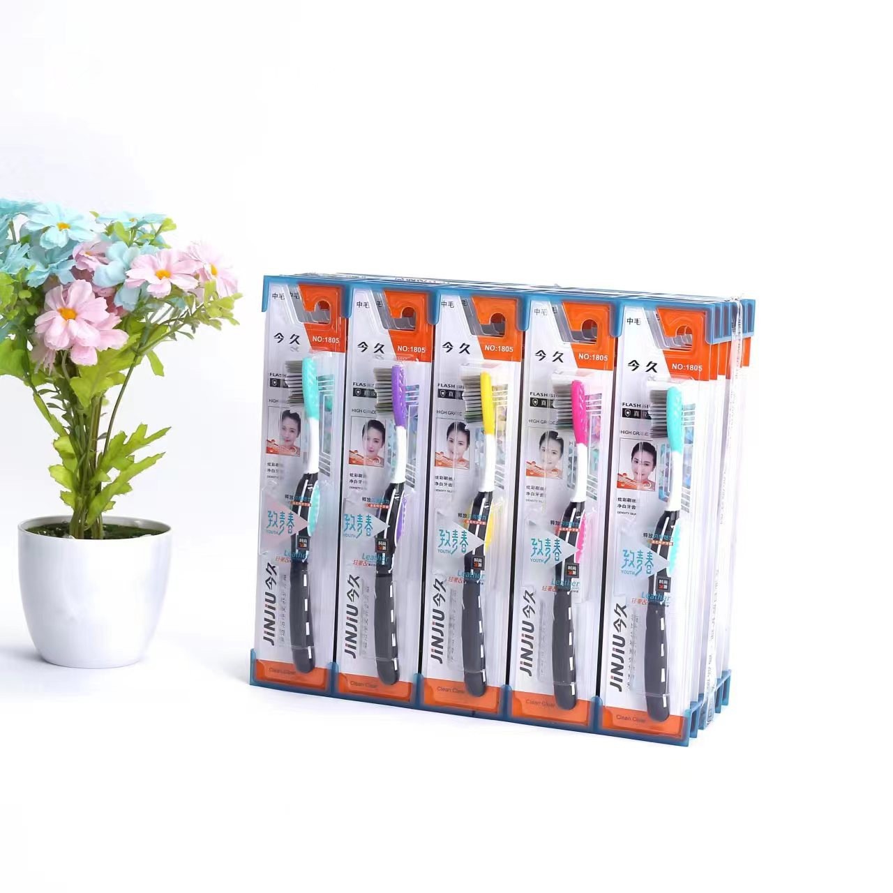 46 tipos de cepillo de dientes - 4 cepillo de dientes de pelo suave para adultos de alta calidad estudiantes de pelo fino decoración doméstica Yiwu productos al por mayor