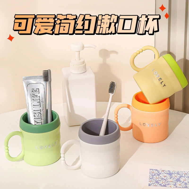Высококачественная утолщенная чашка для полоскания рта в скандинавском стиле, набор чашек для бамбуковой зубной щетки, устойчивый к падению и прочный студенческий стиль, зубная щетка для пары