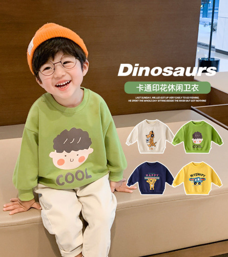 Children's sweatshirts spring and autumn  new 3-year-old boy's tops children's jackets autumn baby clothes factory direct sales