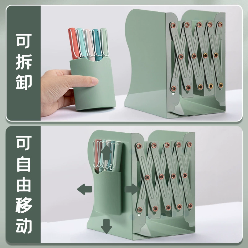 Extracting book stands with a pen holder bookshelf integrated desktop storage frame student baffle folding fixed book standing shelf