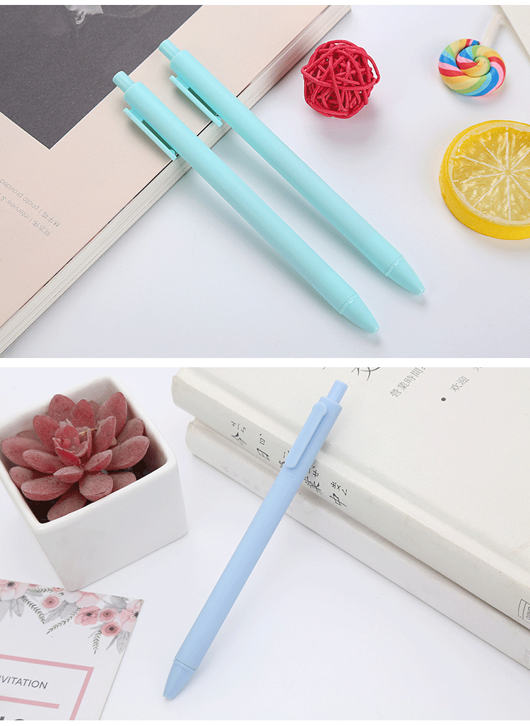 Macaron Morandi Retro Color Press Gel Pen Stationery Office Supplies 1 Piece display picture 3