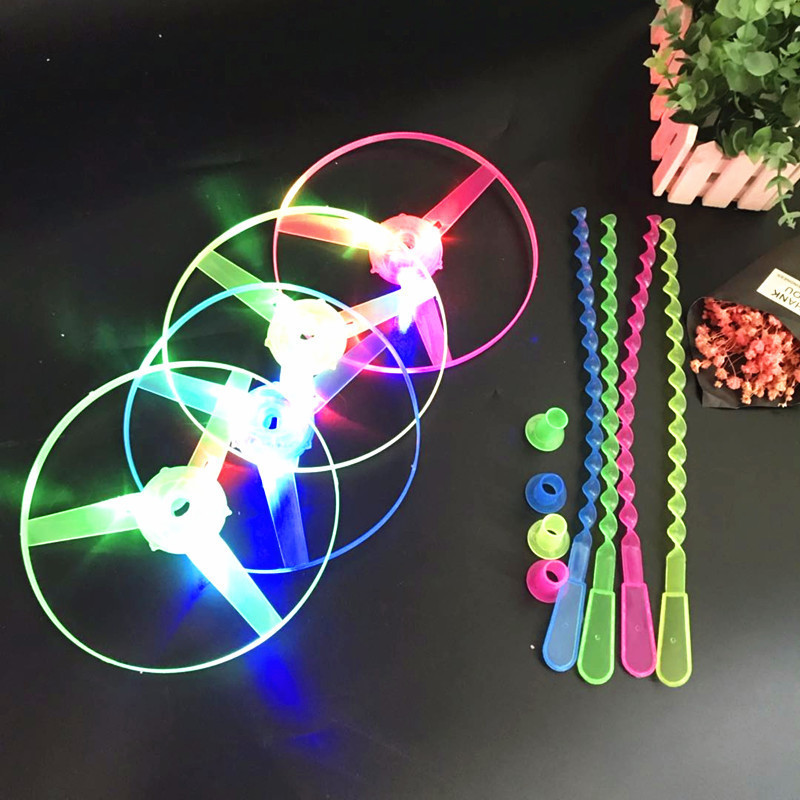 어린이 발광 푸시 비행 접시 믹스