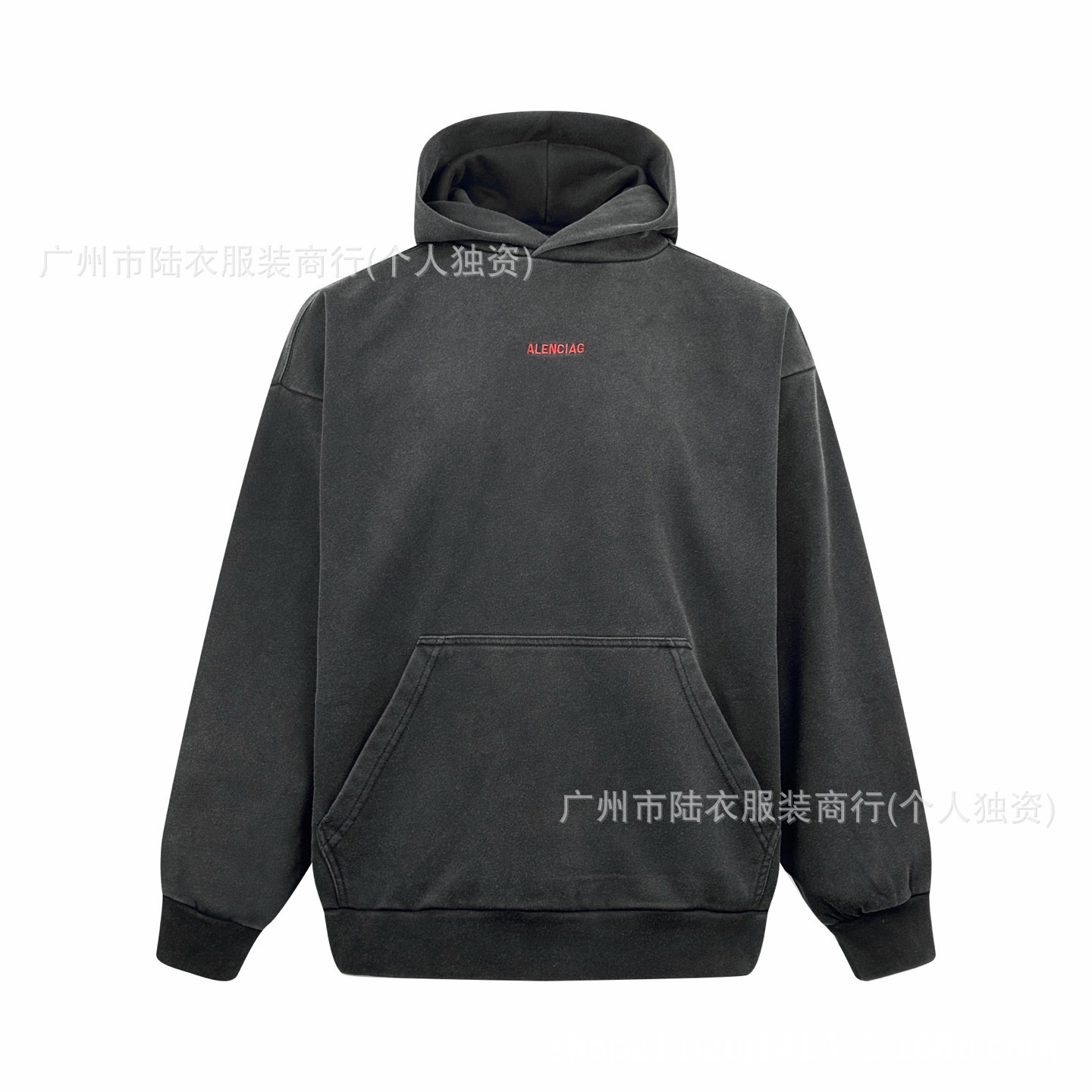 2025秋冬现货新款巴黎B家 back刺绣兜帽卫衣进口机刺绣工艺