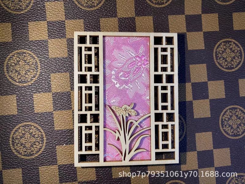 批发蓝染冰箱贴木框扎染镂空画框家居饰品非遗文创傣手工非遗|undefined