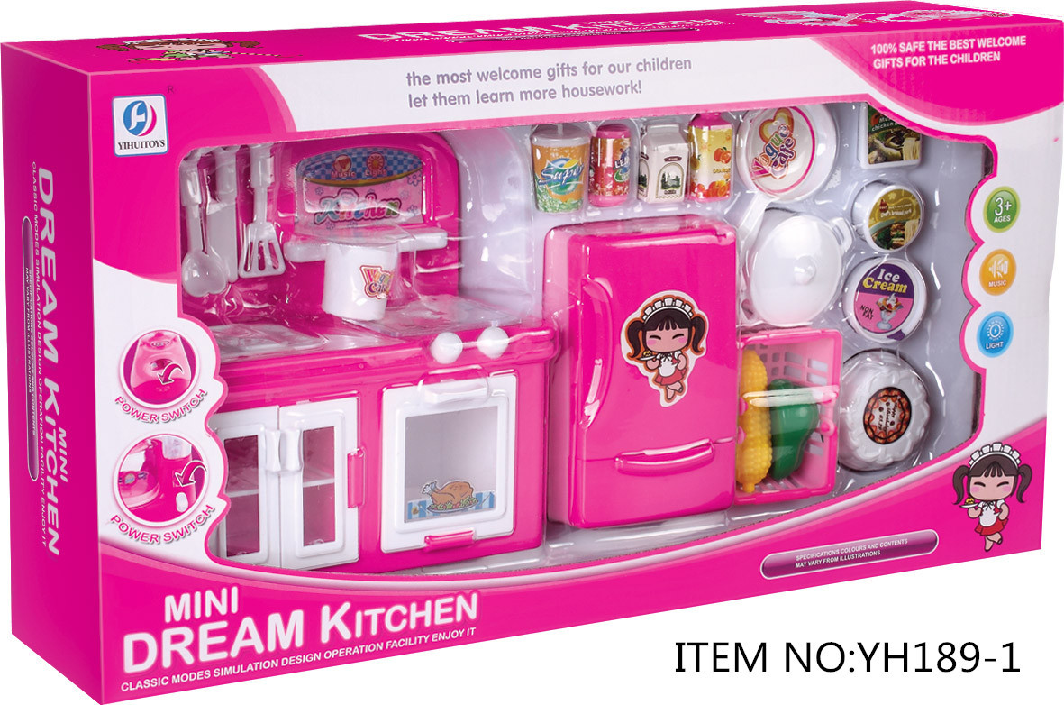 Juguetes para niños cocina grande conjunto completo de simulación transfronteriza eléctrica área de Chenghai conjunto mayorista de 3 años