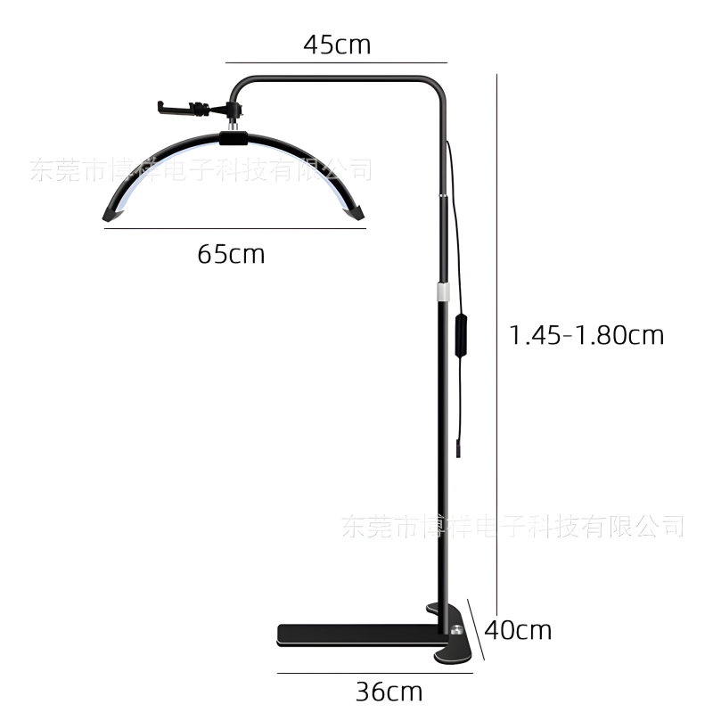 Amazon empalme de 26 pulgadas lámpara de belleza de medio mes salón de belleza tatuaje de uñas tatuaje ceja pestañas LED Luz de protección ocular