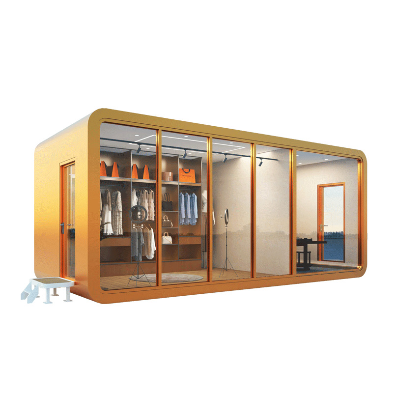 Apple Warehouse Casa móvil Área escénica al aire libre cápsula espacial Casa de familia Tienda Oficina Supermercado Casa de contenedores Quiosco