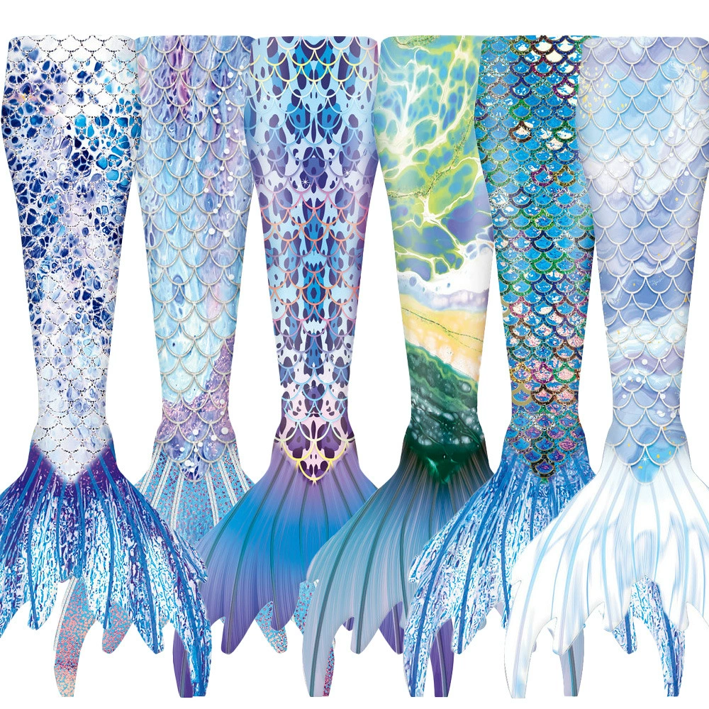 Новый летний детский купальник русалка русалка рыбий хвост хвост купальник для девочек платье принцессы костюм