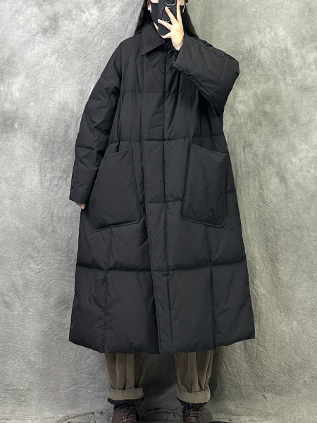 warm long winter down jacket for leisure