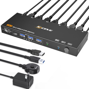 ���Mһ��KVM�ГQ��USB3.0֧��8K@60Hz4k@120Hz,ݔ��USB3.0+1tpe-C