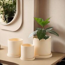 素烧陶土胚手工吸水透气花盆绿植多肉简约蝴蝶兰郁金香绿植盆栽