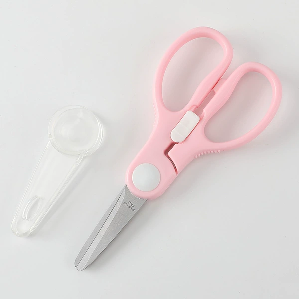 Fuchsia food scissors for supplementary food