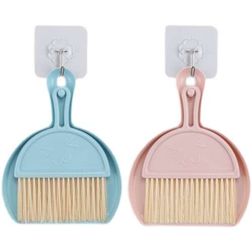 New desktop mini broom keyboard cleaning brush small broom set with dustpan computer debris brush