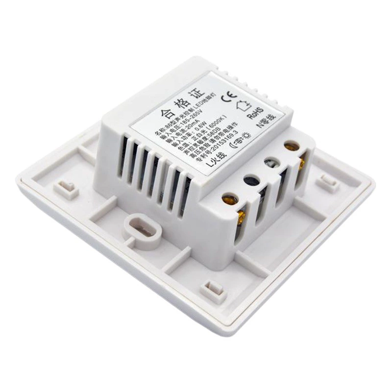 Светодиодный датчик движения для подсветки ног, встраиваемый в стену, тип 86, угловой светильник, с датчиком звука и света + светоуправляемый датчик движения для подсветки ног