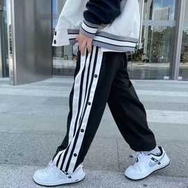 卫裤男童潮牌日系束脚裤宽松百搭秋季港风工装运动裤收口休闲裤