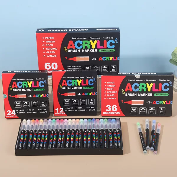 Direct Liquid Acrylic Marker Pen DIY Drawing Pen Large Capacity Soft Tip Direct Liquid Pen Acrylic Marker Pen