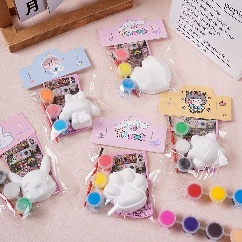 Muñeca de yeso DIY hecha a mano pintada de colores Temporada de graduación de jardín de infantes recompensas para niños y niñas pequeños regalos de cumpleaños