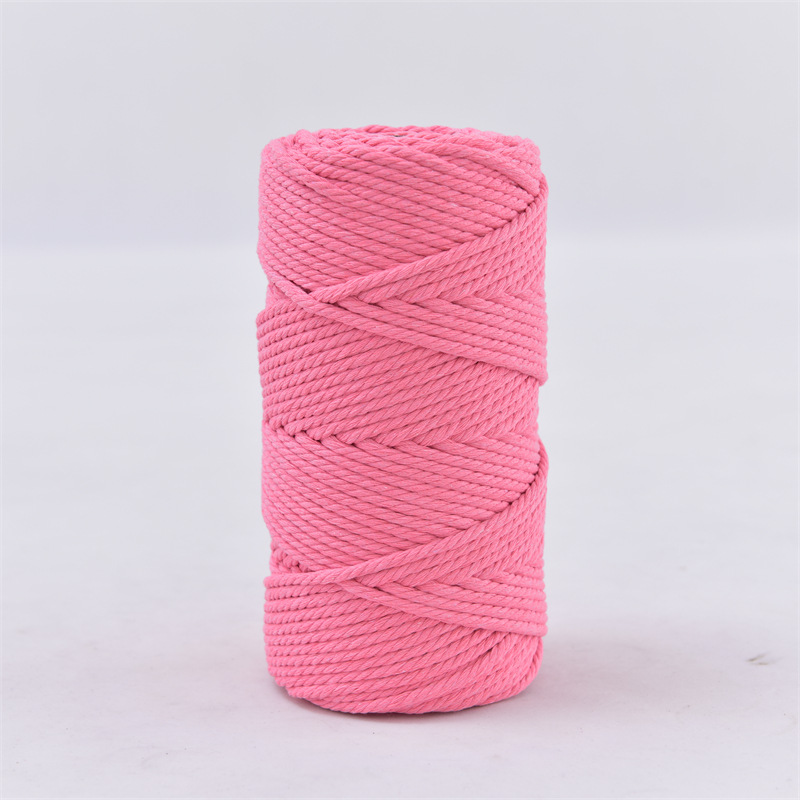 3mm cuerda de algodón colorido diy hecho a mano 4mm cuerda de tapiz cuerda tejida 5mm regalo cuerda de algodón decorativa cuerda de sombrero al por mayor