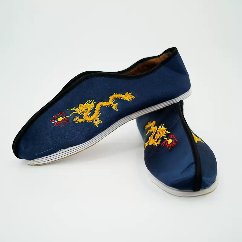 男女士老北京布鞋长彪纸花殡葬用品寿衣配件寿鞋老人冲喜厂家直销