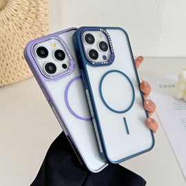 肤感细圈磁吸适用iPhone17promax手机壳苹果16蝴蝶结镶钻镜头保护