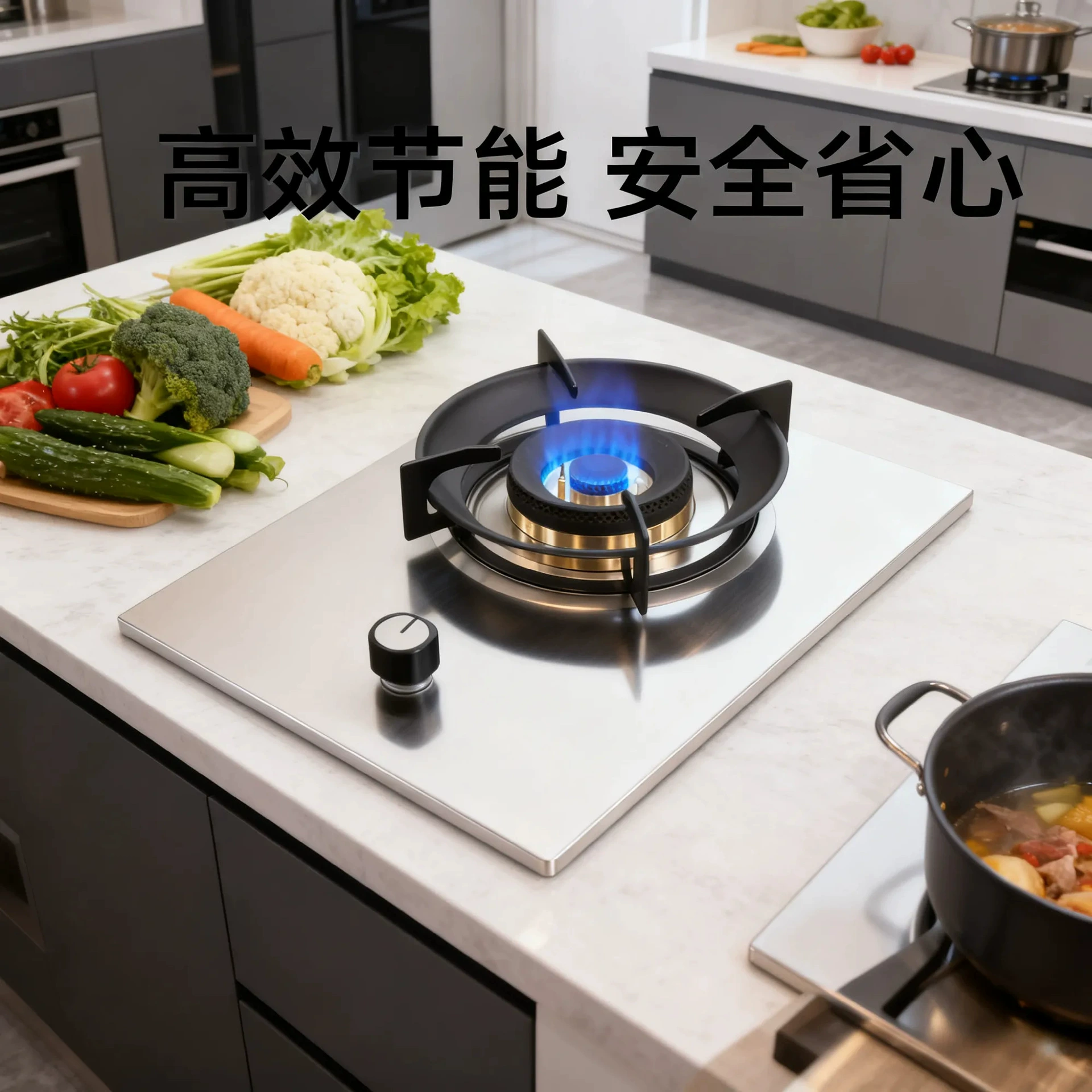 Одна печь из нержавеющей стали Haiangang, встроенная в газовую плиту двойного назначения