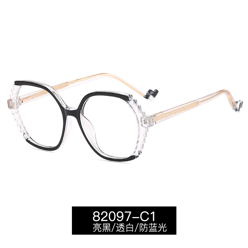 82097 nuevo comercio exterior transfronterizo europeo y americano marco grande TR marco CP insertar gafas de luz anti-azul se puede equipar con gafas de miopía para las mujeres