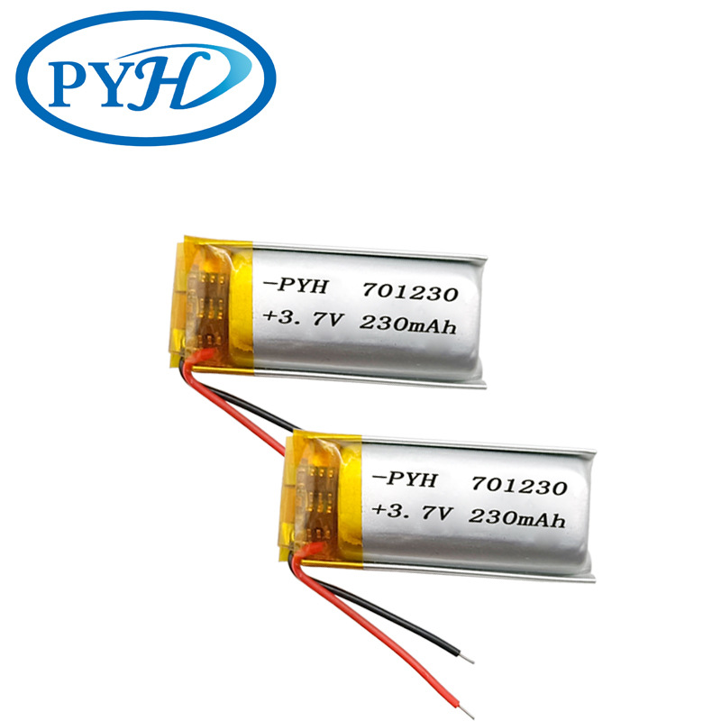 厂家直供聚合物锂电池701230 3.7V 250mAh蓝牙耳机音箱专用可批发