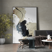 色巧现代简约水墨线条装饰画入户玄关挂画抽象客厅沙发背景墙壁画