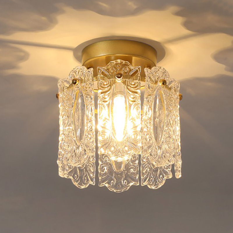 Creative glass modern and minimalistic ceiling light for corridor