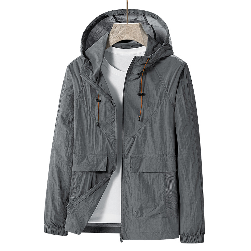 Verano suelto ciclismo pesca ropa de protección solar chaqueta protección UV seda de hielo ropa de protección solar para hombres personalización especial para exteriores