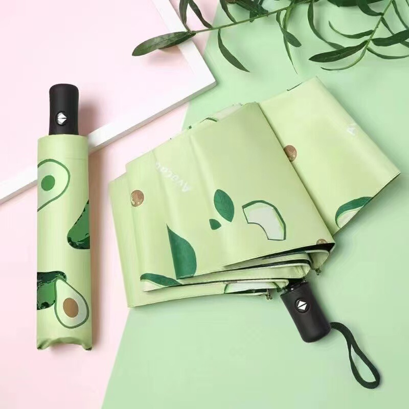 Fully Automatic Fruit Umbrella 70% off Uv Protection Daisy Thickeneded Vinyl Umbrella Uv Bear Pattern Parasol