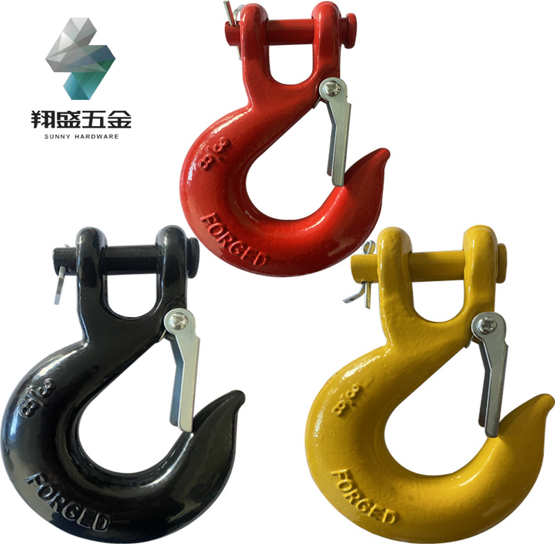 绞盘钩锻造拖车钩电动绞盘牵引钩羊角滑钩货钩链条链接钩吊钩