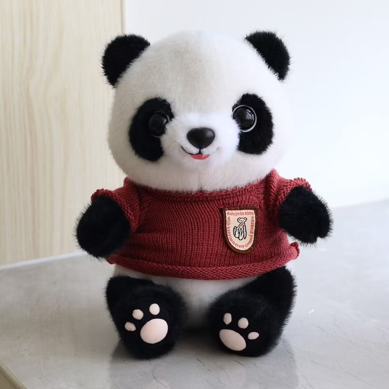 Panda lindo muñeca niño muñeca de regalo tesoro nacional panda gigante imitación panda gigante juguetes de peluche