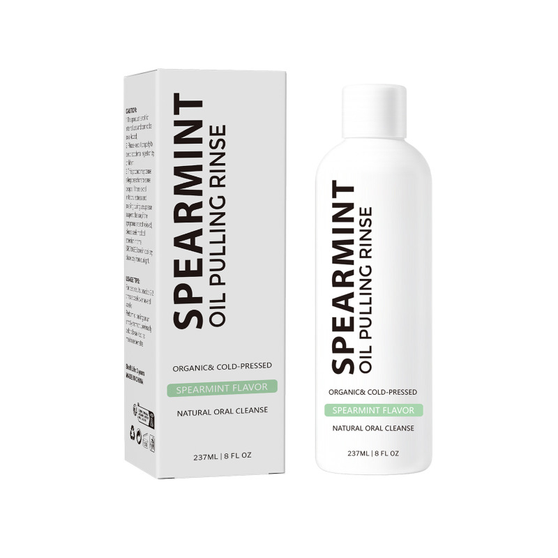 跨境Peppermint oil mouthwash清新口气清洁牙齿护龈薄荷油漱口水|undefined