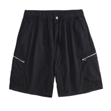 夏季批发纯色短裤男五分裤纯棉日系潮流宽松大码休闲工装短裤男款