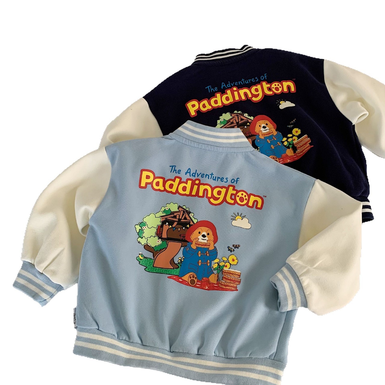 Mai Bao abrigos de otoño para niños 2025 nuevo estilo coreano para niños y niñas Paddington oso béisbol chaqueta del bebé