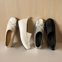1218-2 高端小众芭蕾舞鞋女新款真皮平底一脚蹬百搭小皮鞋单鞋