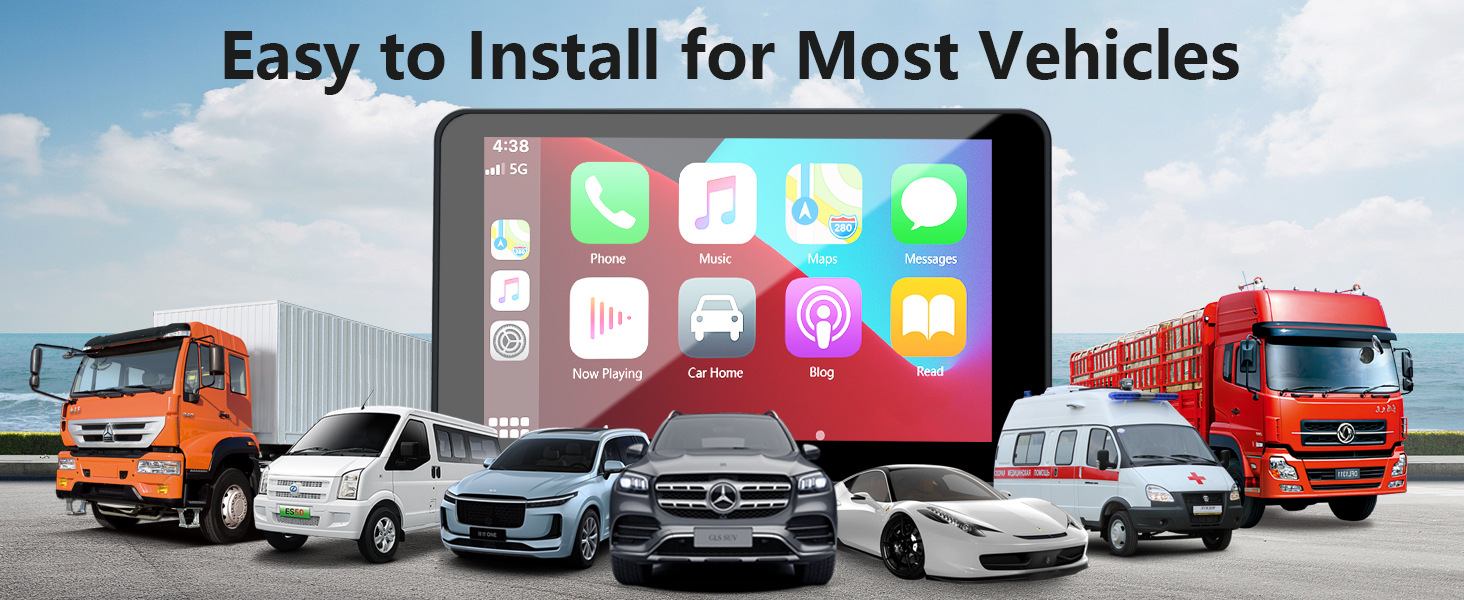 Cross-Border 7inch Wireless Carplay Portable Car Bluetooth Mp5 Player Multimedia Android Screen Projection Navigator