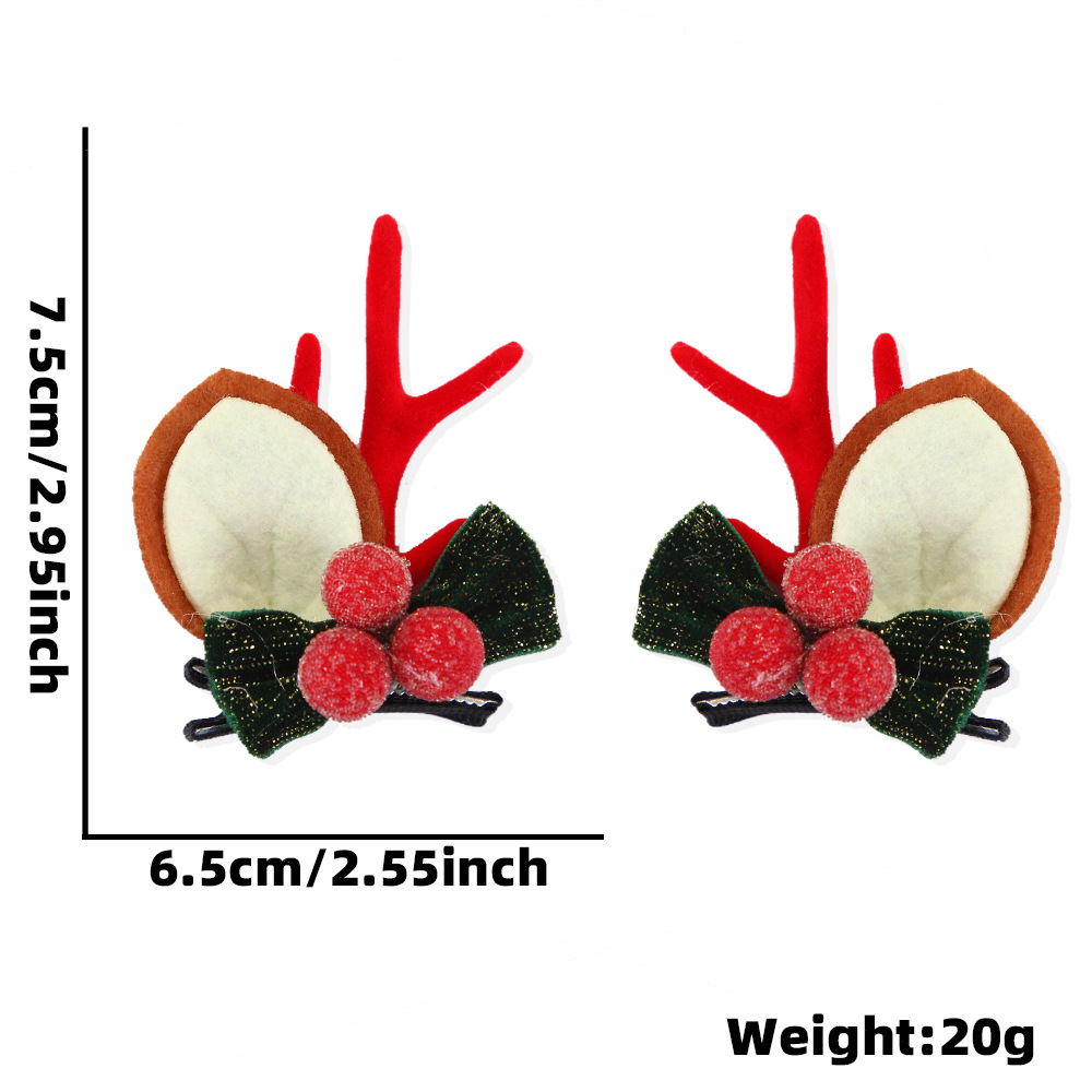 Cruzar la frontera Nueva horquilla de Navidad decoración del Partido de regalo de Navidad corbata de pico de pato clip arco campana clip