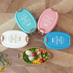 Japanese double-layered lunch box, fat-reduced lunch box, microwaveable lunch box for office workers, light lunch box