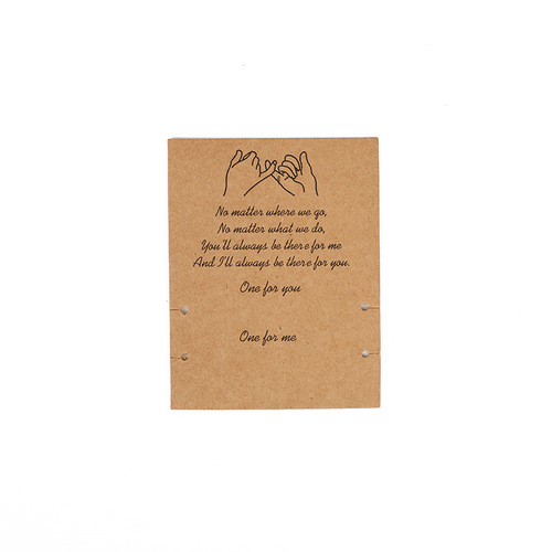 Ins Retro Style Card Couple's Finger Promise Necklace Card Necklace Display Tray Jewelry Display Card